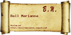 Bell Marianna névjegykártya