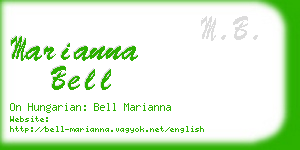 marianna bell business card